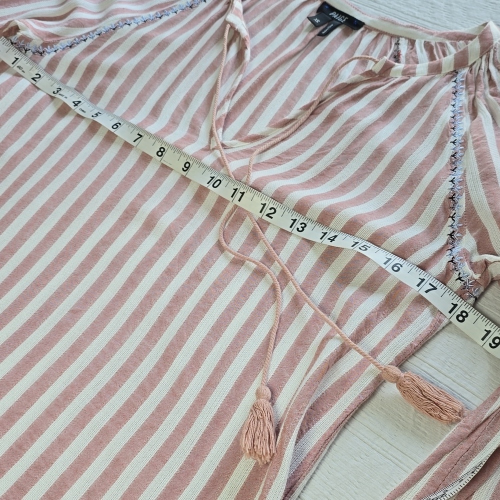 Paige Jovannie Striped Blouson Sleeve Blouse - Picture 9 of 16